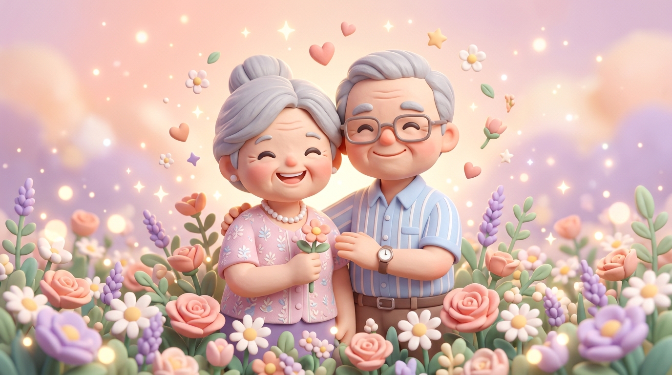 ภาพประกอบผู้สูงอายุมีความสุข